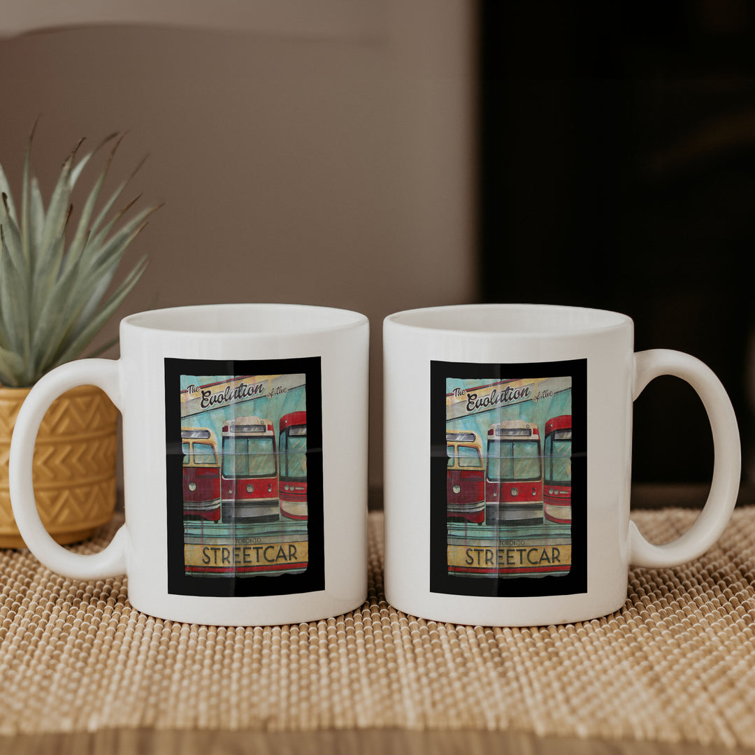 Three Generation of Toronto Streetcars  Coffee Mug