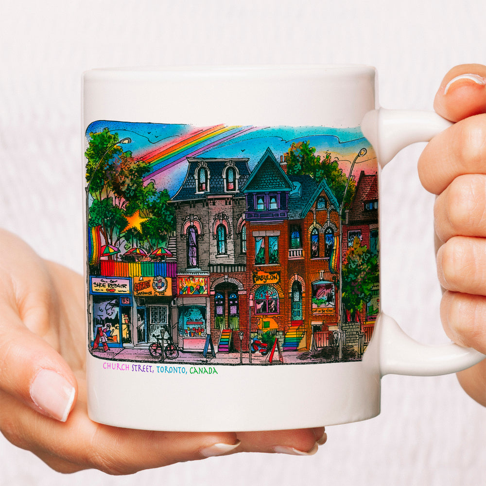 Church Street Price Toronto Coffee Mug held by a woman