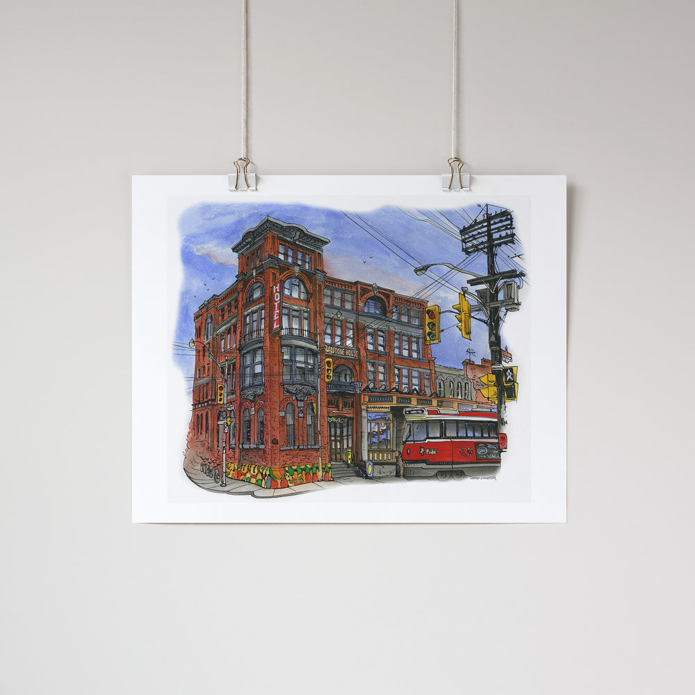 The Gladstone Hotel Toronto Poster hanging by clips
