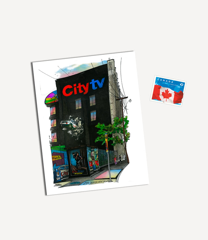 City TV Car Wall Post Card
