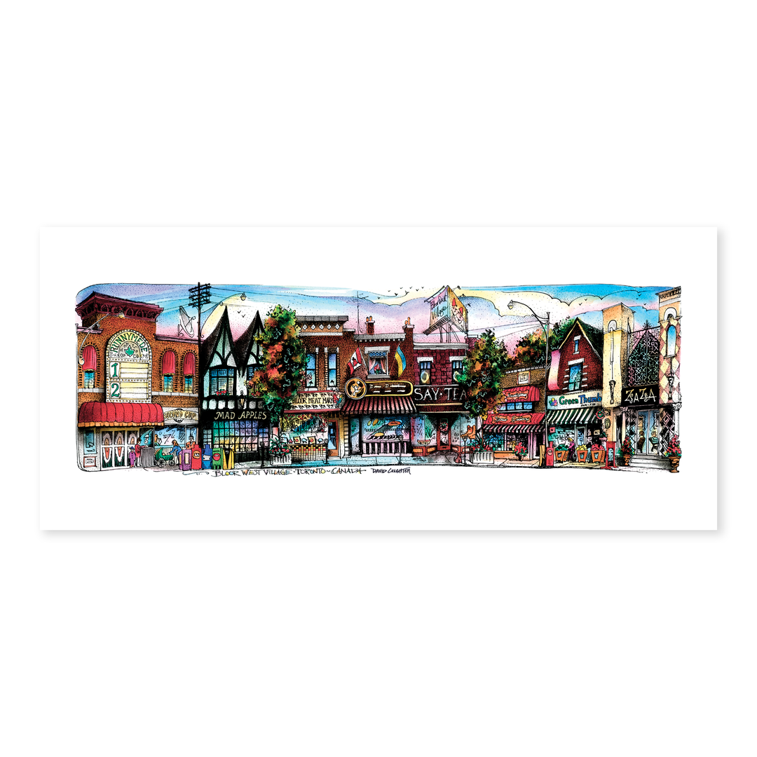 David Crighton's first Toronto Neighbourhoods Art Print series was of Bloor Street West.