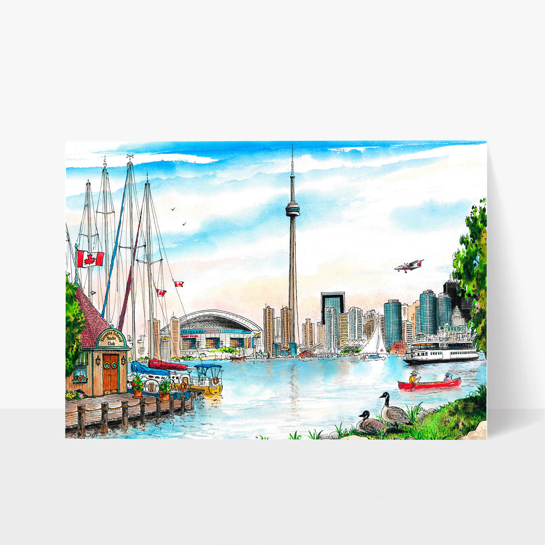 Toronto Skyline Island Post Card