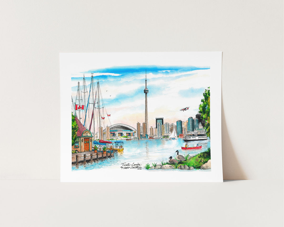 Toronto Island Skyline Plain Poster