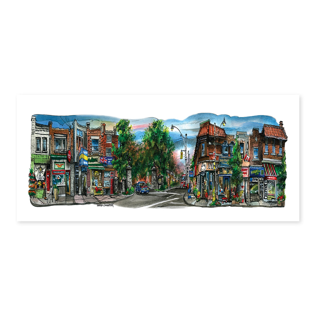 This Baby Point Art Print by David Crighton shows this west Toronto neighbourhood back in the day.