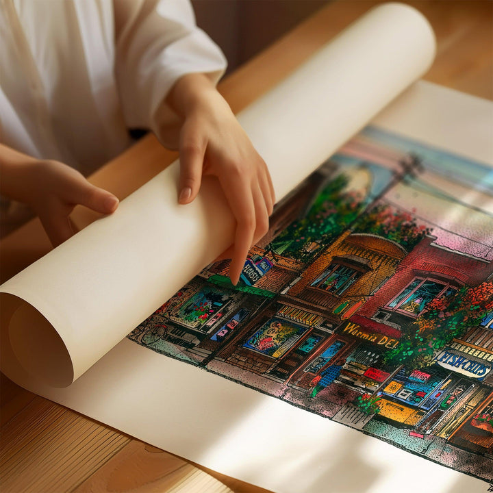 Roncesvalles Avenue # 1 Toronto Art Print getting ready for shipping. 