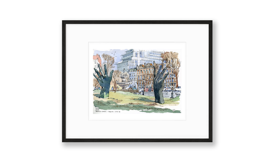 Black Framed Hands Berczy Park Toronto Poster