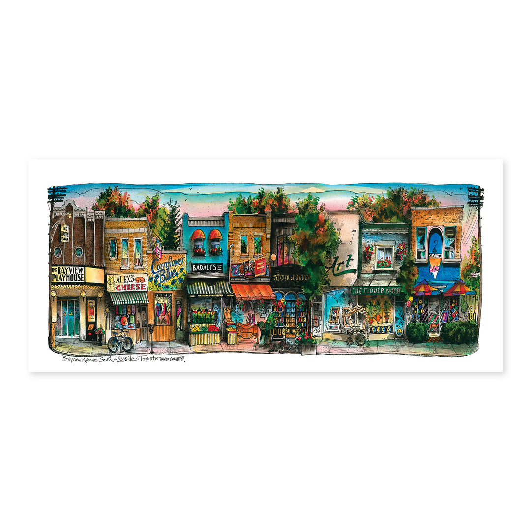 A Bayview and Leaside Toronto Art Print by artist David Crighton