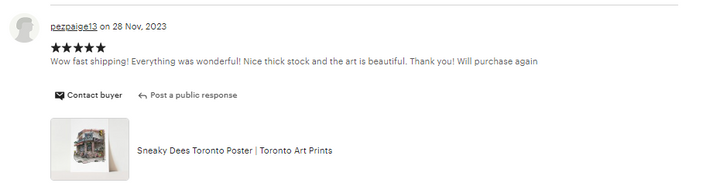 Here's a review of our Sneaky Dee's Toronto Poster 