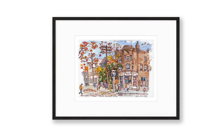 Black Framed Kensington Market Toronto Art print