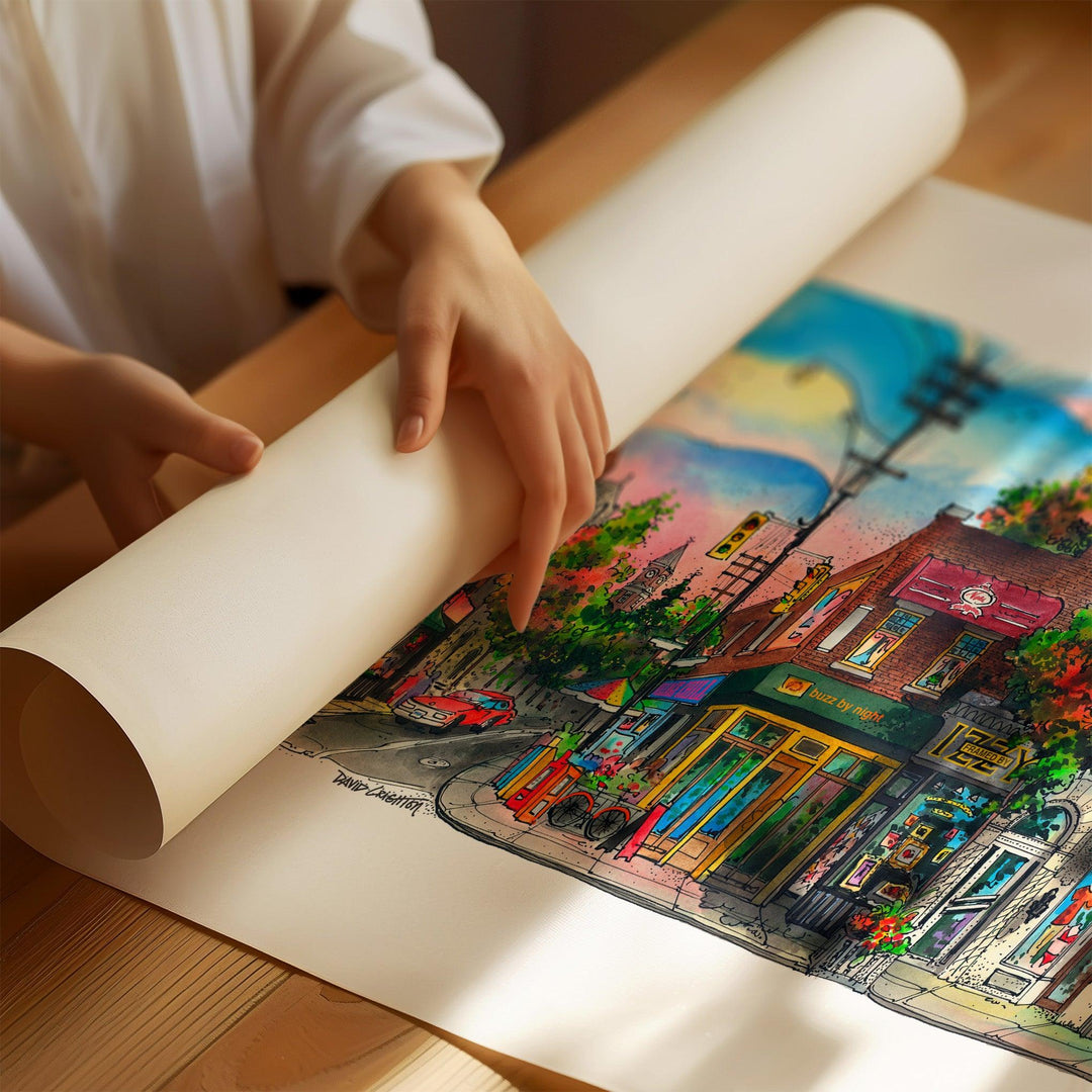 Forest Hill Toronto Art Print getting ready for shipping. 