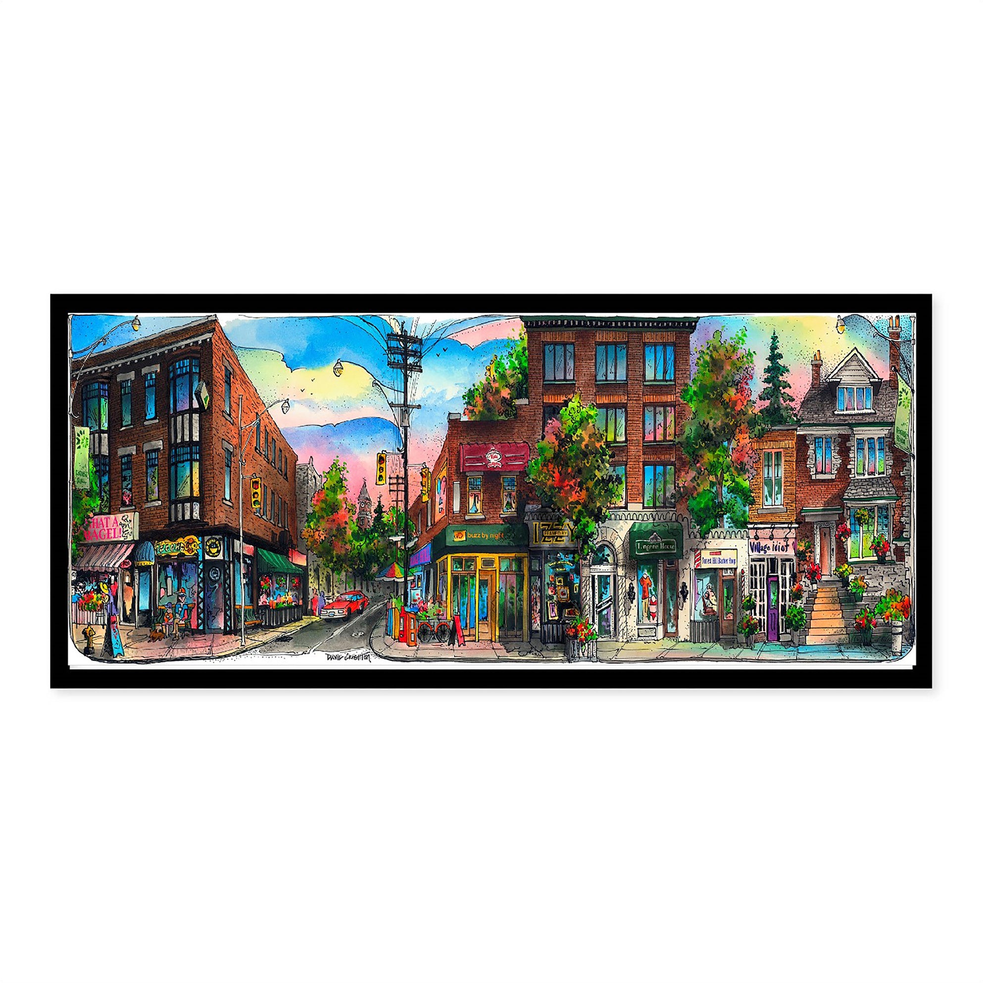 Forest Hill Village Canvas Framed Art Print