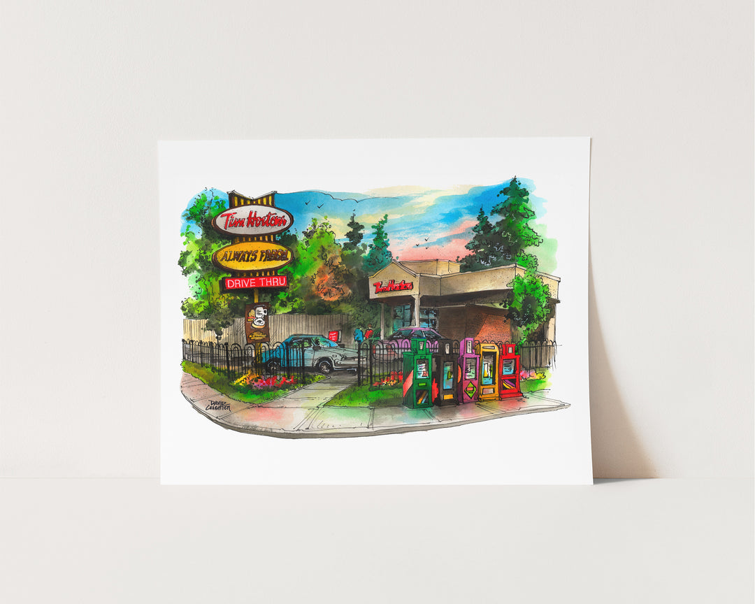 Tim Horton's Art Print  is a great fit for your breakfast nook! l Totally Toronto Art Inc.