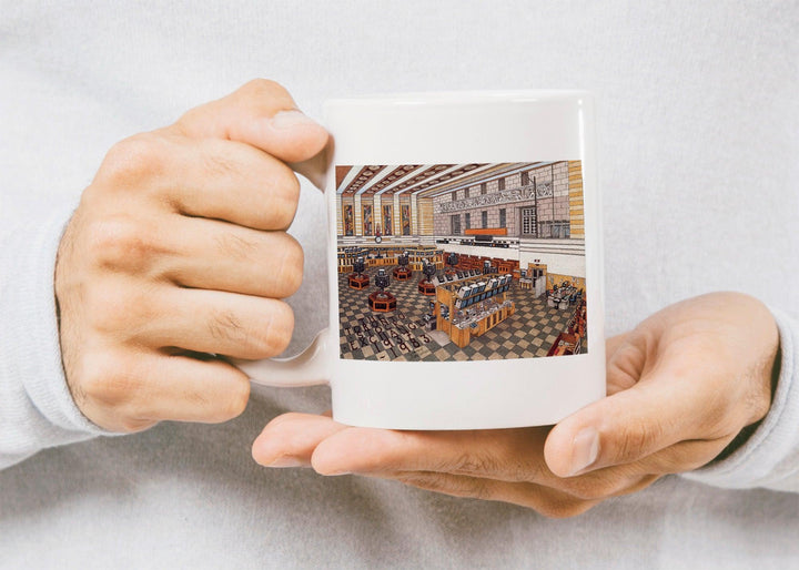 A mug with a picture of the TSX (Toronto Stock Exchange)