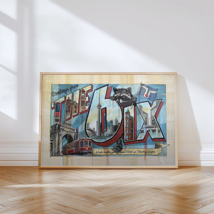 The 6ix Toronto Canvas Framed Art Poster