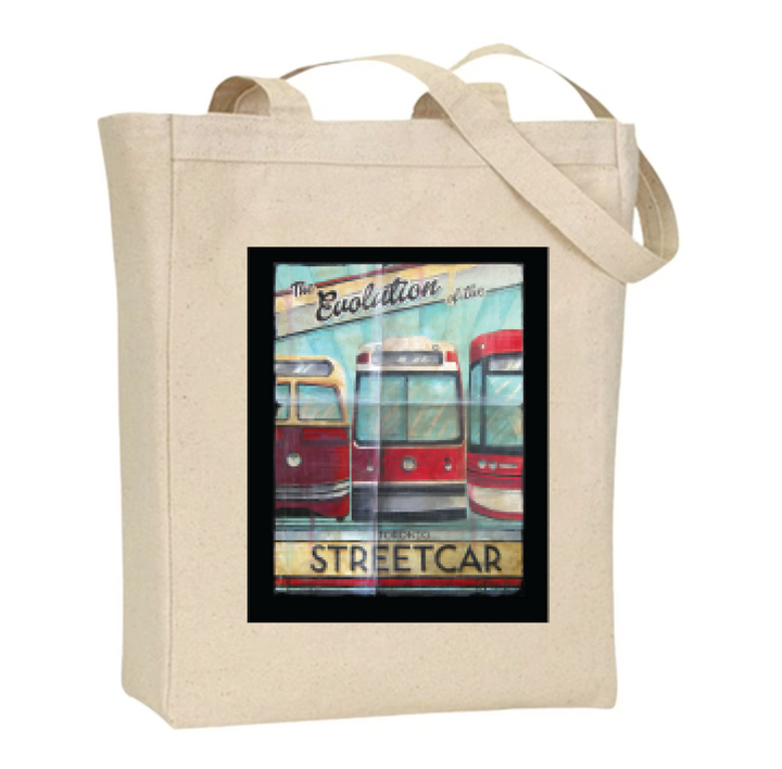 Evolution of Toronto Streetcars Tote Bag