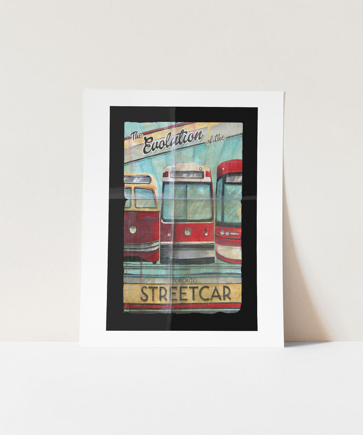 Toronto Streetcar Evolution Poster by Rob Croxford