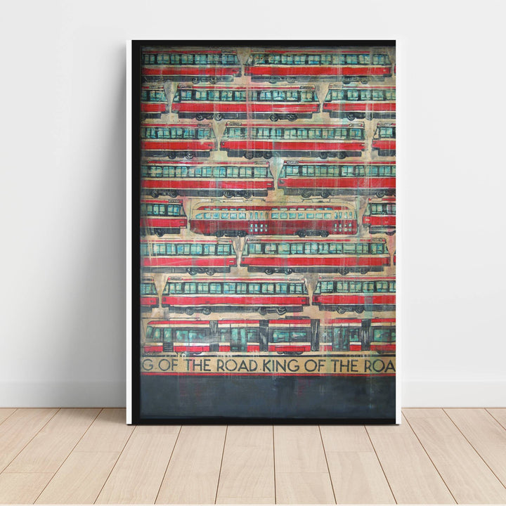 Toronto Streetcar Poster Art Print on Canvas