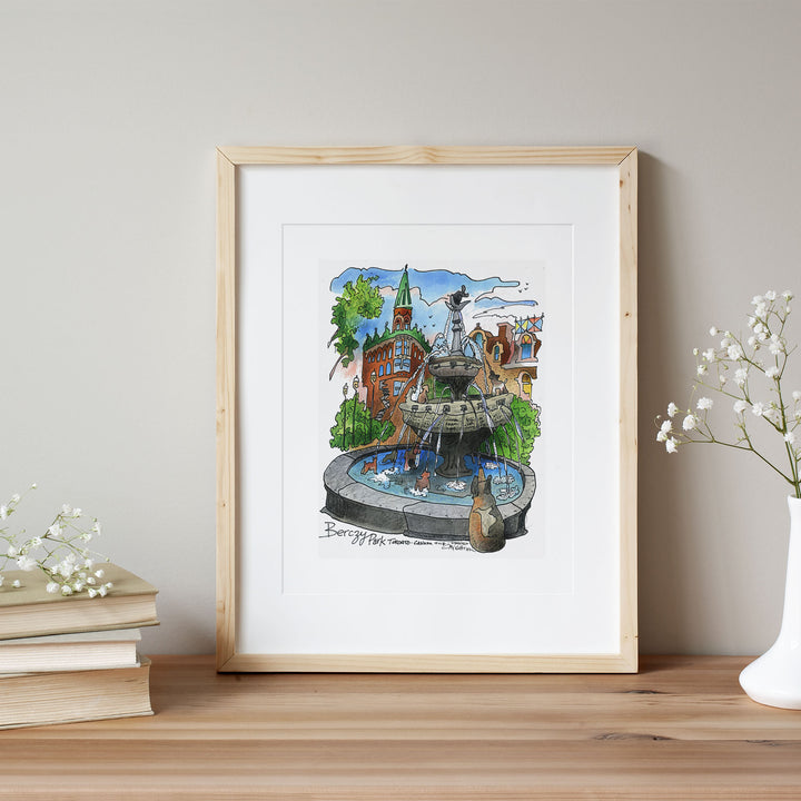 Berczy Park Poster in a glass spring Frame 