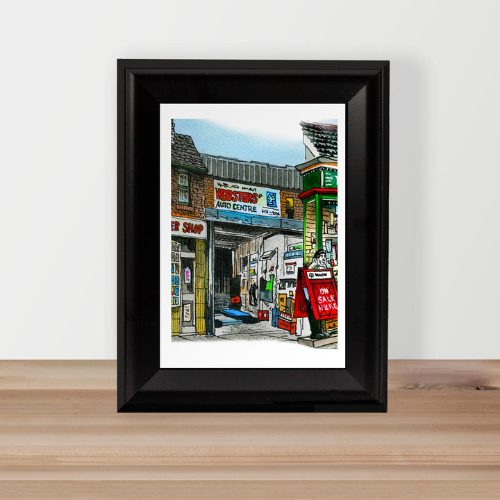 Webster Garage Coronation Street Postcard