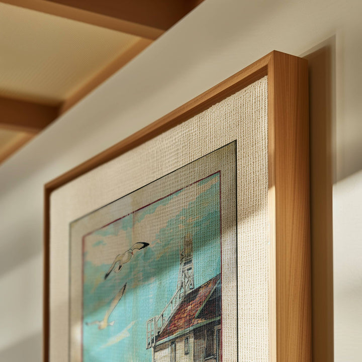 Cherry Beach Canvas Framed Art Print Close Up