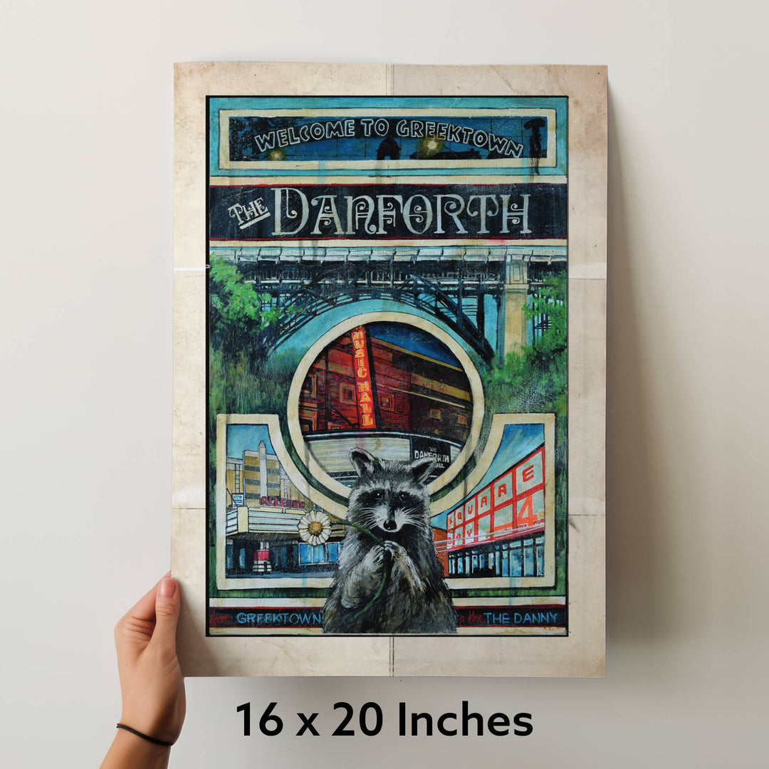 Danforth Toronto Art Poster scaled to 16 X 20 