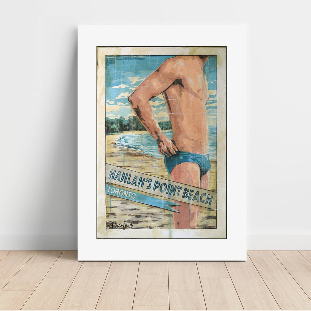 Hanlon's Point Canvas Wrapped Art Print Leaning against a wall