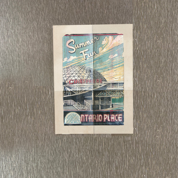 Ontario Place Toronto Fridge Magnets on stainless steel