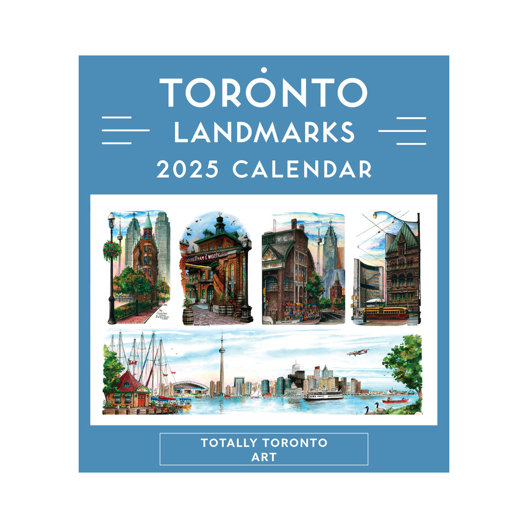Toronto Landmarks Calendar 2025, Featuring art from Artist David Crighton