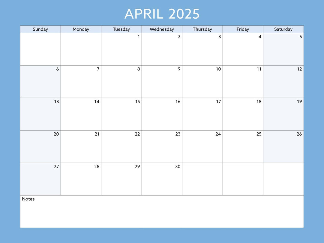 Toronto Neighbourhood Calendar Page: April 2025