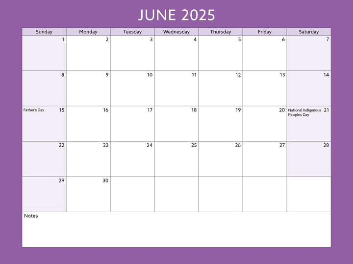 Toronto Neighbourhood Calendar Page: June 2025