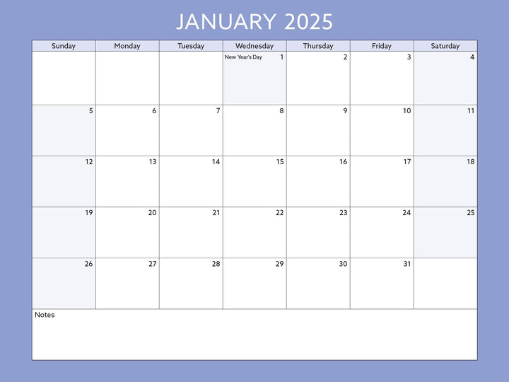 Toronto Neighbourhood Calendar Page: January 2025