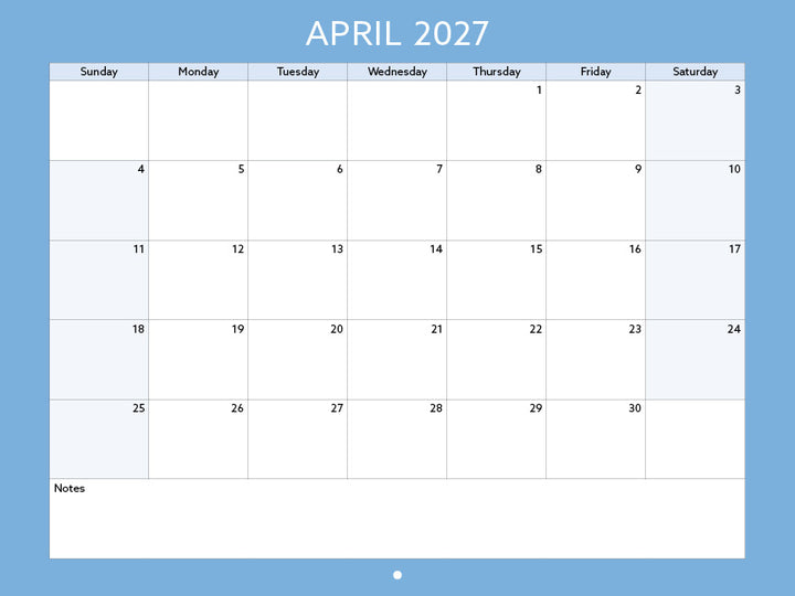 2027 Toronto Neighbourhood Calendar