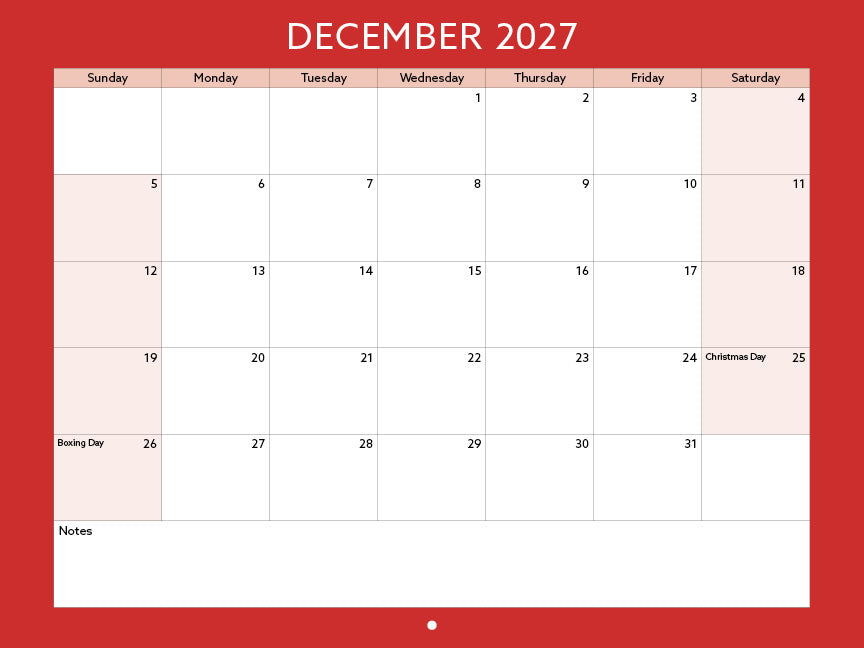 2027 Toronto Neighbourhood Calendar