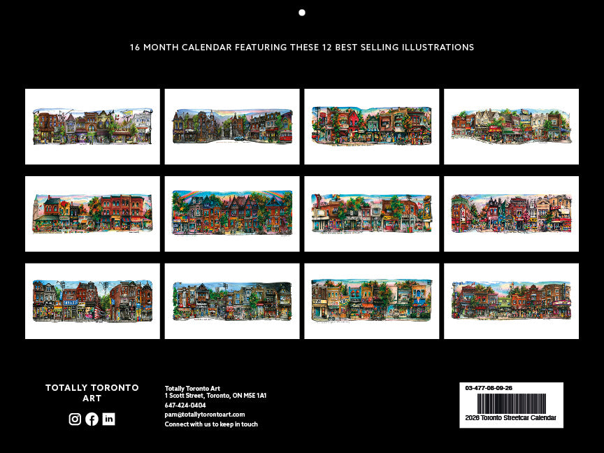2027 Toronto Neighbourhood Calendar