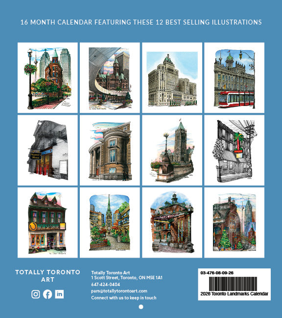 2027 Toronto Landmarks Calendar