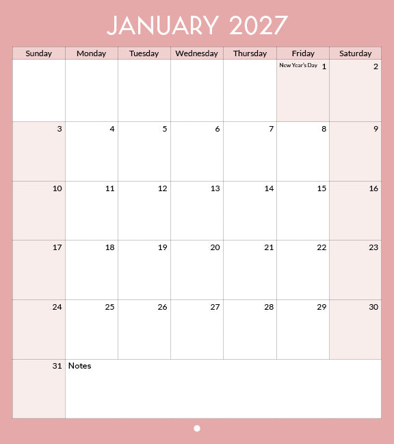 2027 Toronto Landmarks Calendar