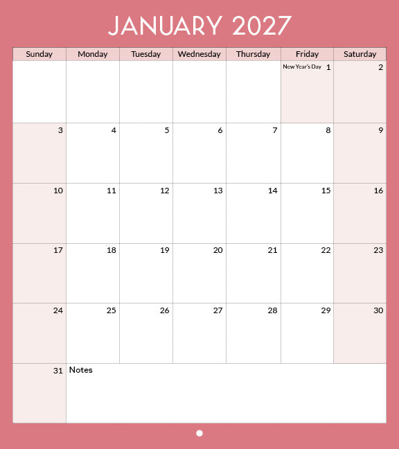 2027 Toronto Streetcar Calendar