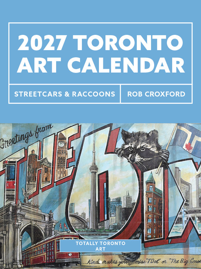 2027 Toronto Streetcars & Raccoons Wall Calendar
