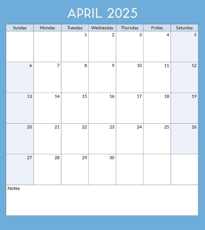 Toronto Landmarks Calendar Page: April 2025