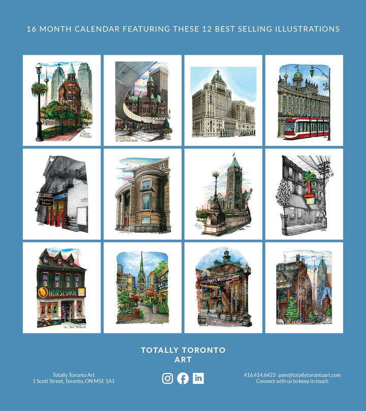 Toronto Landmarks Calendar Page: Back Cover 2025