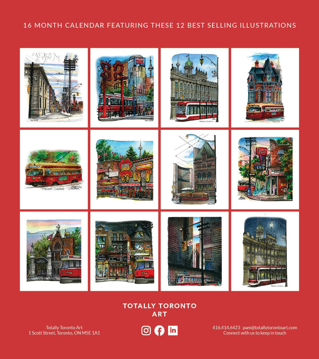 Toronto Streetcar Calender Page: Back Cover 2025