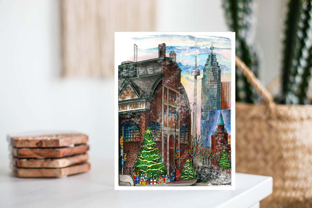 Christmas at the St. Lawrence Market Note Card Box Set | Totally Toronto Art Inc. 