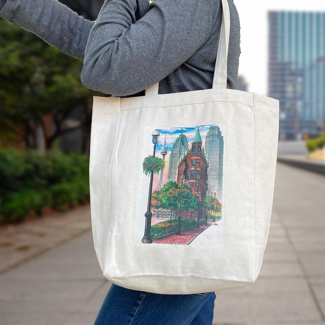 Flatiron Toronto Tote Bag | Econo Flatiron Tote Bag | Totally Toronto Art Inc. 