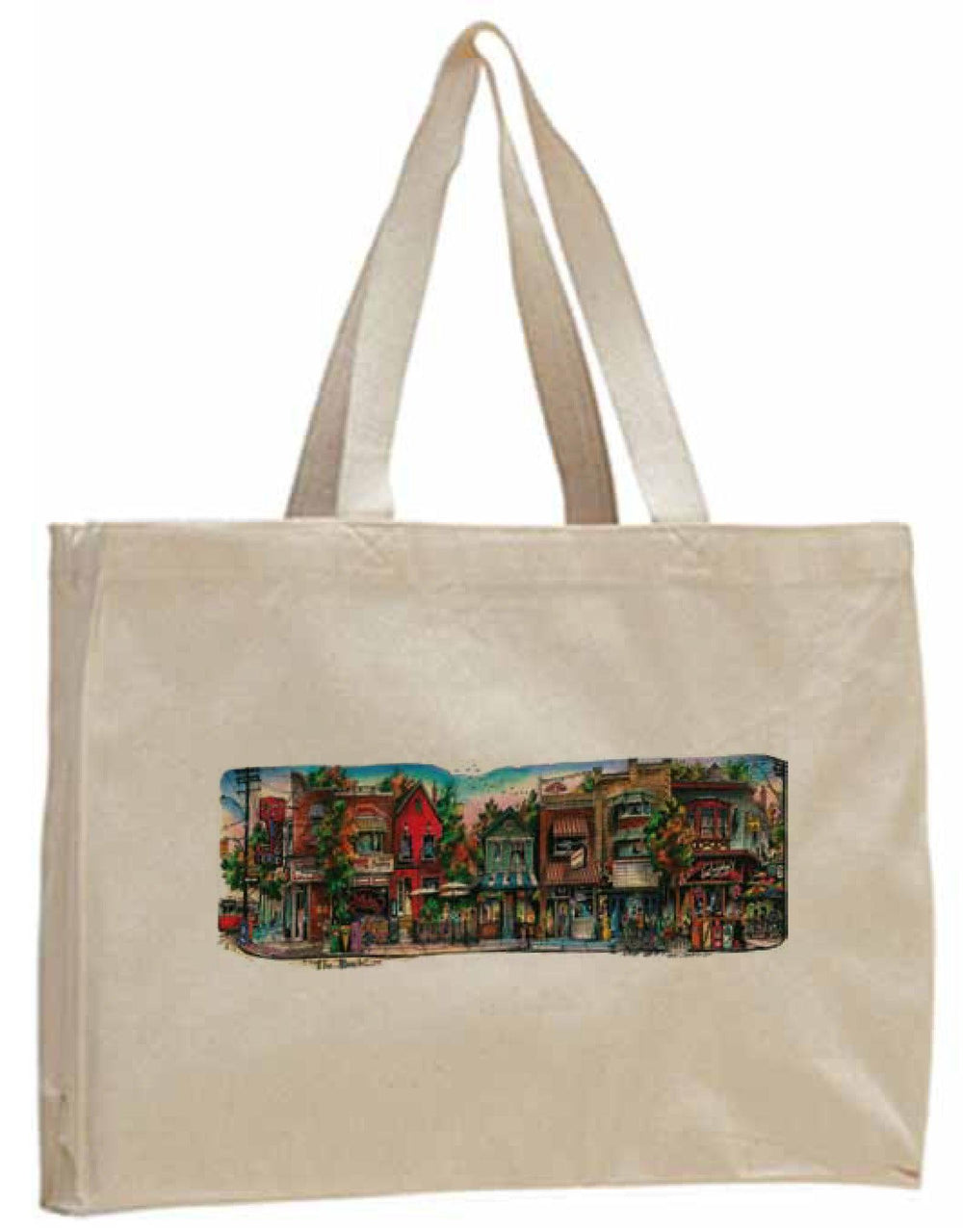 The Beaches Toronto Canvas Bag, Economy Beaches Toronto Tote Bag | Totally Toronto Art Inc. 