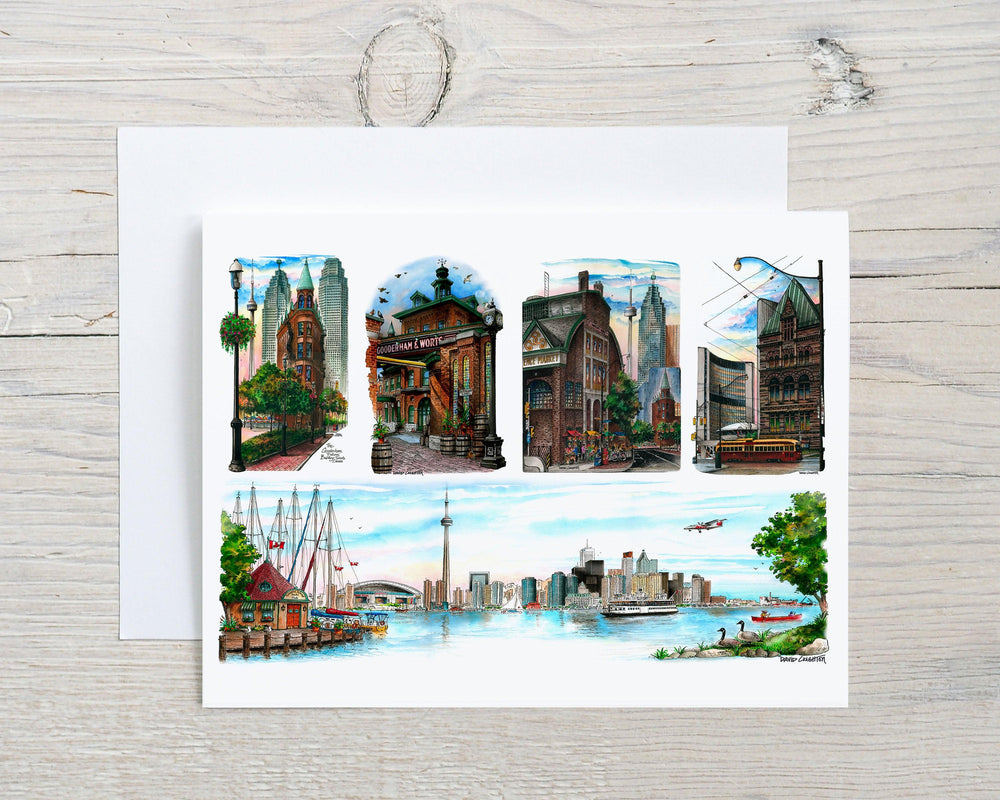 Toronto Historic Skyline Greeting Card | Totally Toronto Art Inc. 