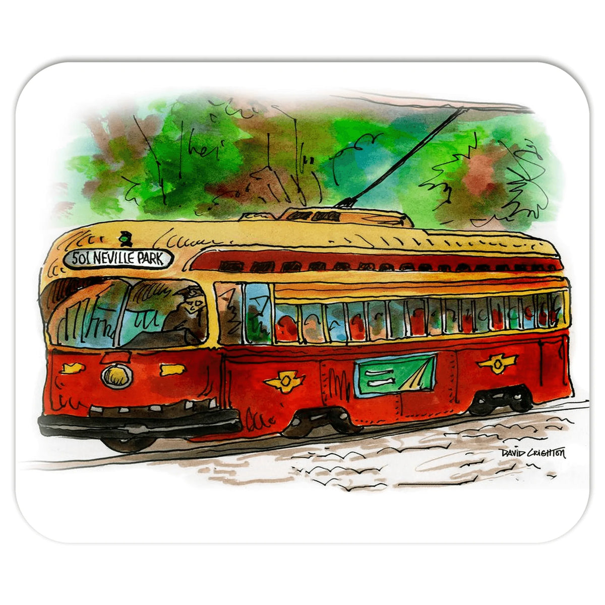 501 Neville Park Toronto Streetcar Mousepads | Totally Toronto Art Inc. 