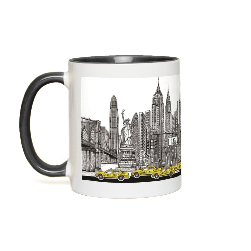 Brooklyn Coffee Mug | NYC Black Handle Coffee Mug