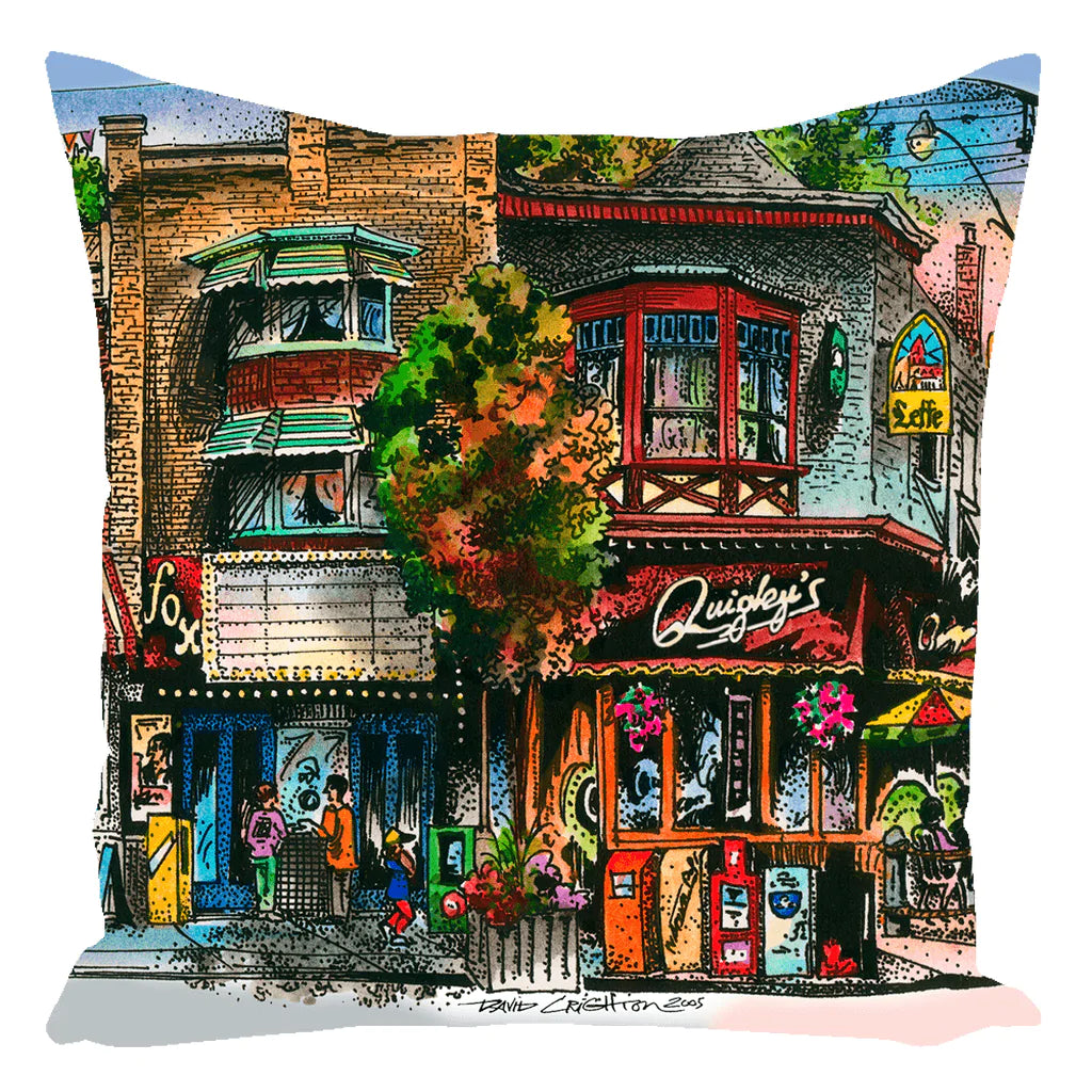 Beaches No. 2 Square Toronto Pillows | Totally Toronto Art Inc. 