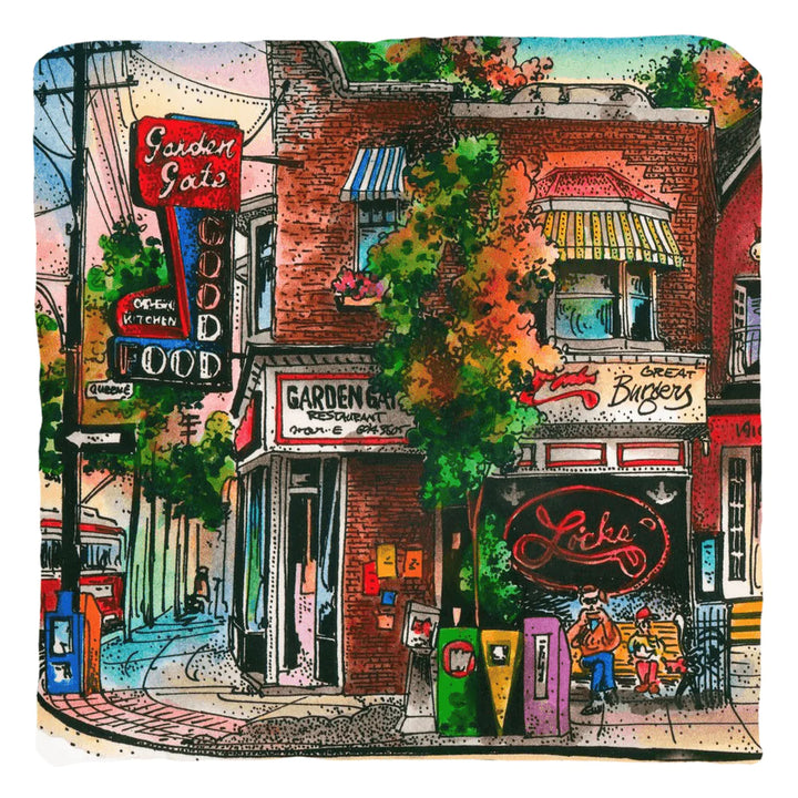 Beaches No. 2 Square Toronto Pillows | Totally Toronto Art Inc. 