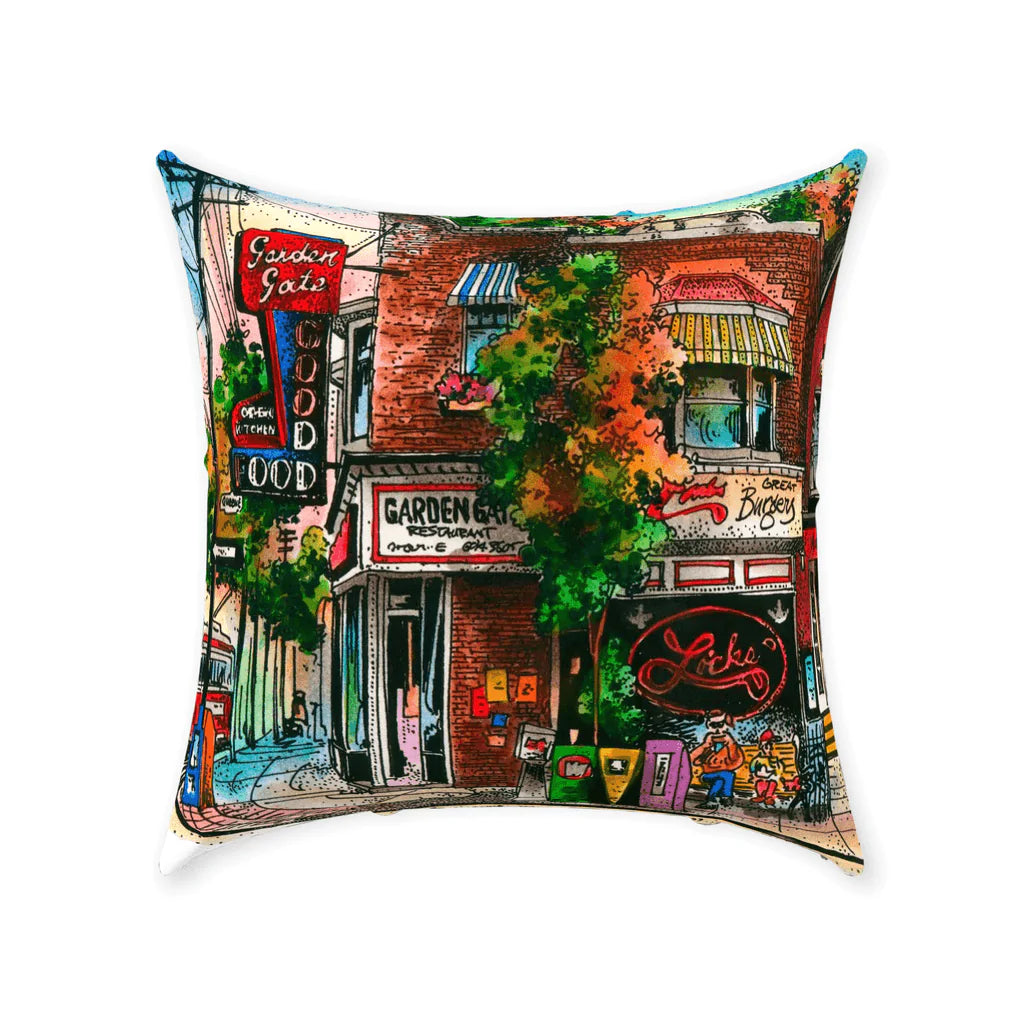 Beaches No. 2 Square Toronto Pillows | Totally Toronto Art Inc. 